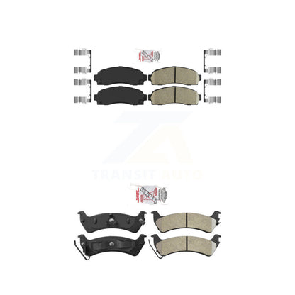 Ceramic Semi-Metallic Disc Brake Pads Front Rear Kit For Ford Explorer Sport