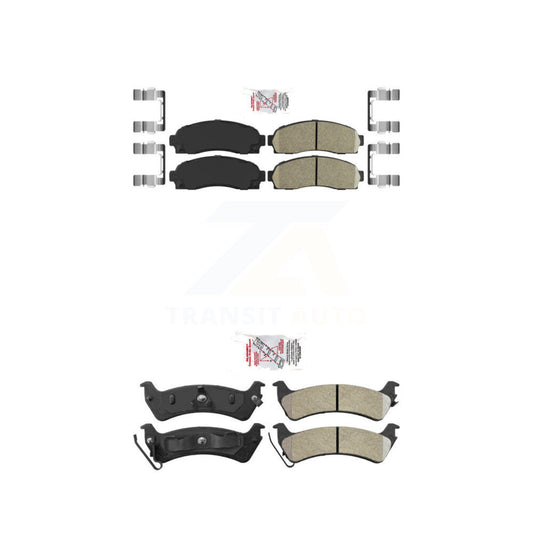 Ceramic Semi-Metallic Disc Brake Pads Front Rear Kit For Ford Explorer Sport