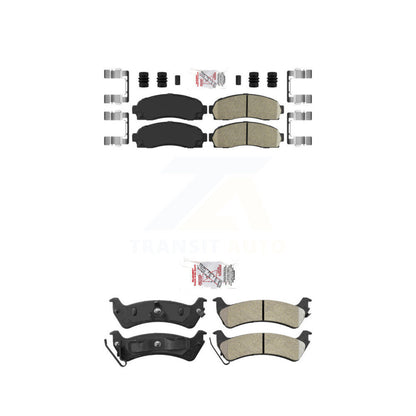 Ceramic Semi-Metallic Disc Brake Pads Front Rear Kit For Ford Explorer Sport