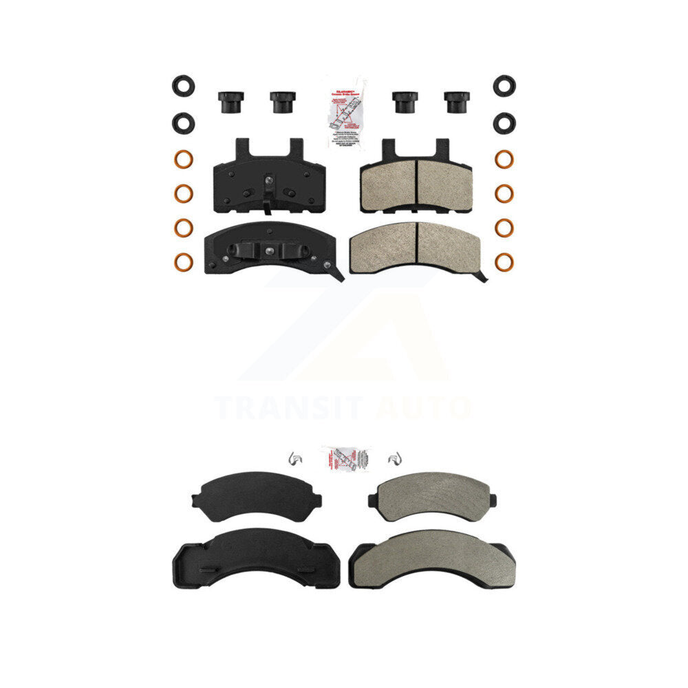 Semi-Metallic Disc Brake Pads Front Rear Kit For GMC C3500