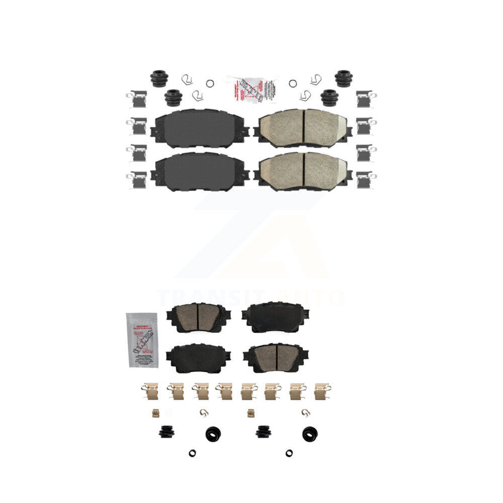 Ceramic Disc Brake Pads Front Rear Kit For 2019 Toyota Corolla 1.8L