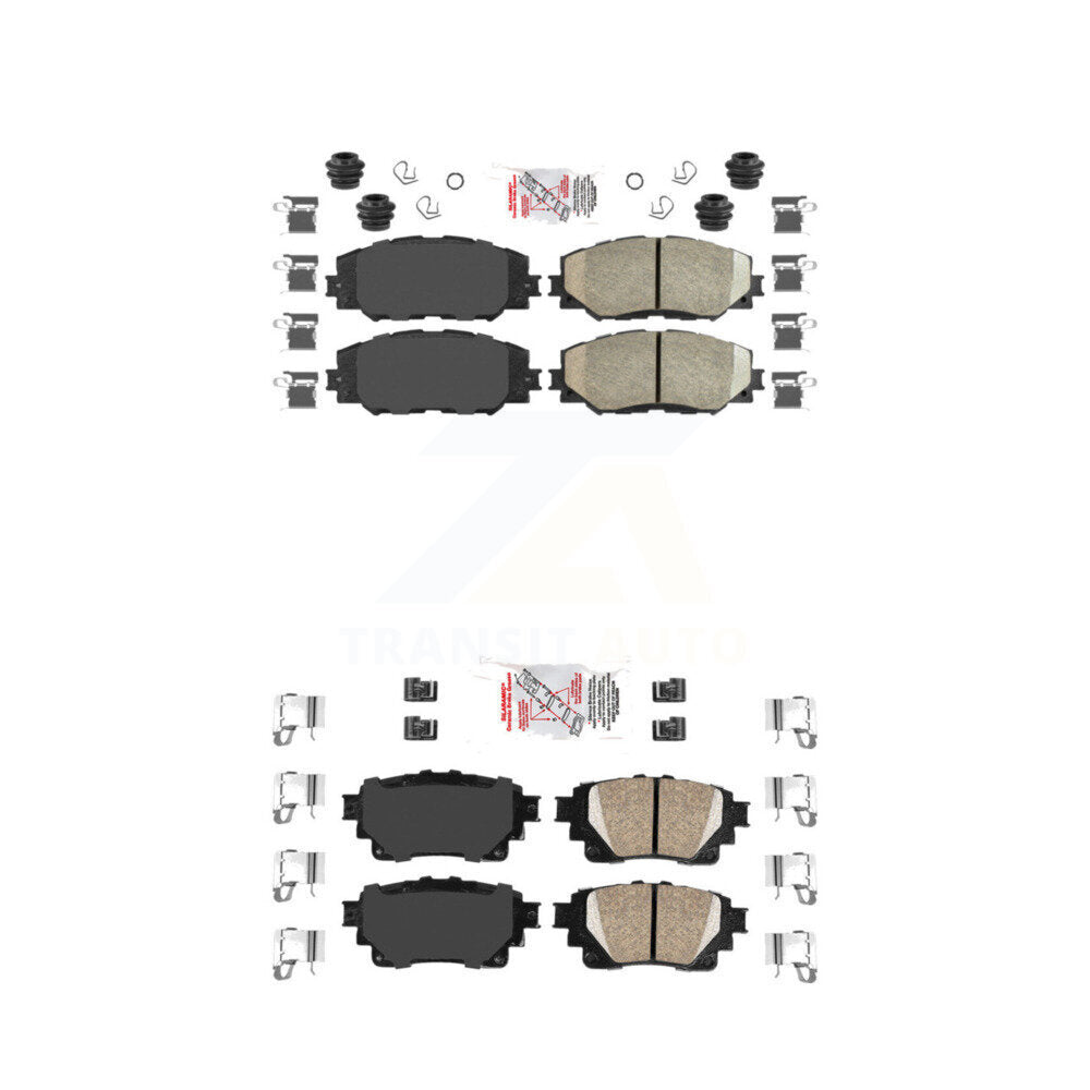 Ceramic Disc Brake Pads Front Rear Kit For 2019 Toyota Corolla 1.8L