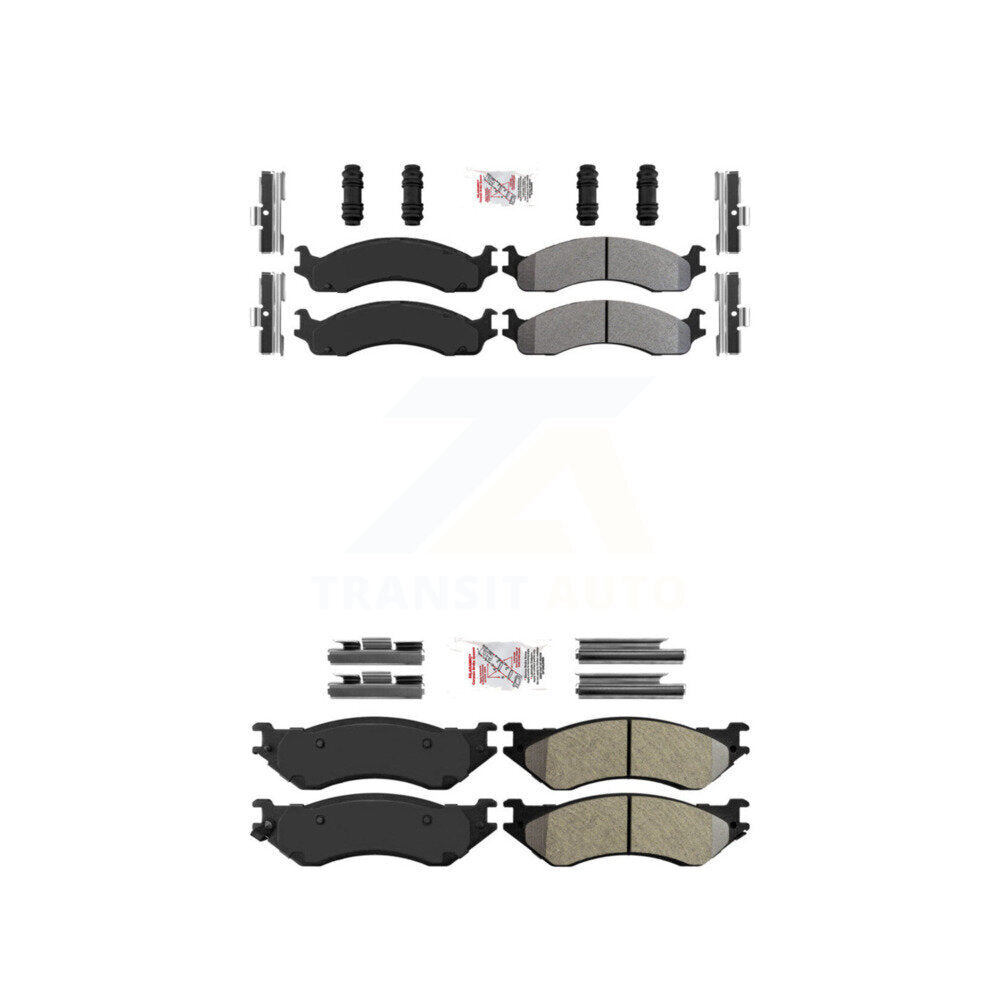Semi-Metallic Disc Brake Pads Front Rear Kit For 2001-2002 Dodge Ram 2500 3500