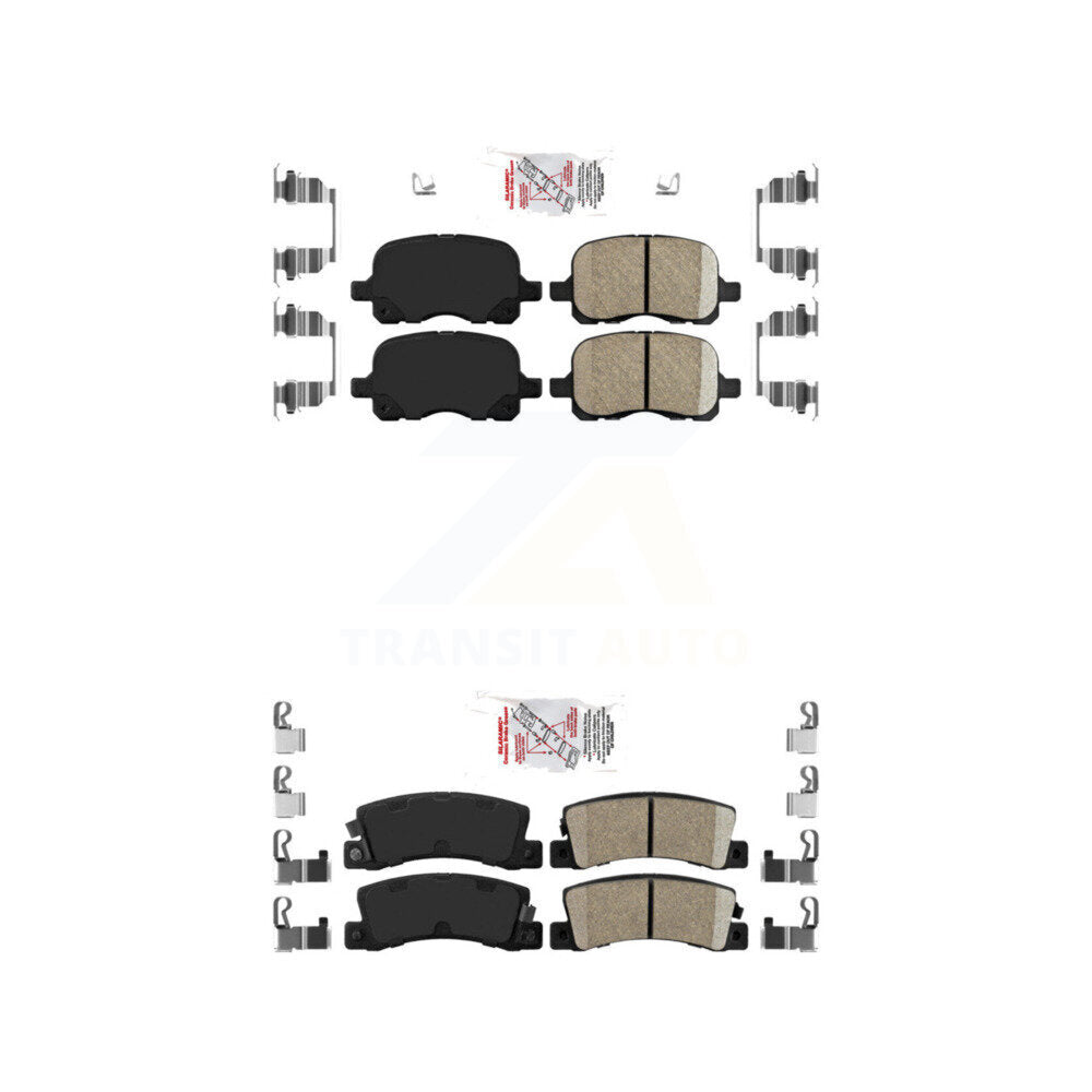 Ceramic Disc Brake Pads Front Rear Kit For 2002 Chevrolet Prizm