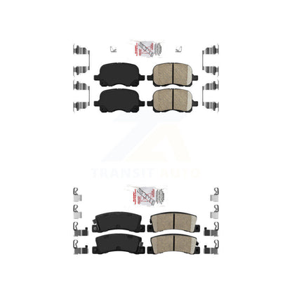 Ceramic Disc Brake Pads Front Rear Kit For 2002 Chevrolet Prizm