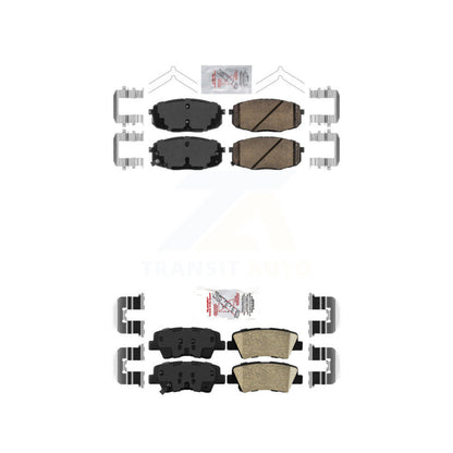 Ceramic Disc Brake Pads Front Rear Kit For 2014-2016 Kia Soul