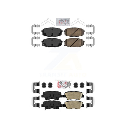 Ceramic Disc Brake Pads Front Rear Kit For 2014-2016 Kia Soul