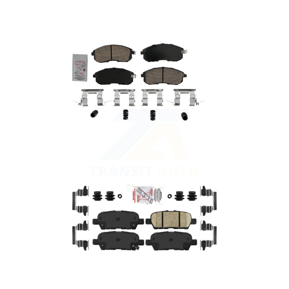 Ceramic Disc Brake Pads Front Rear Kit For Nissan Sentra Altima 350Z INFINITI