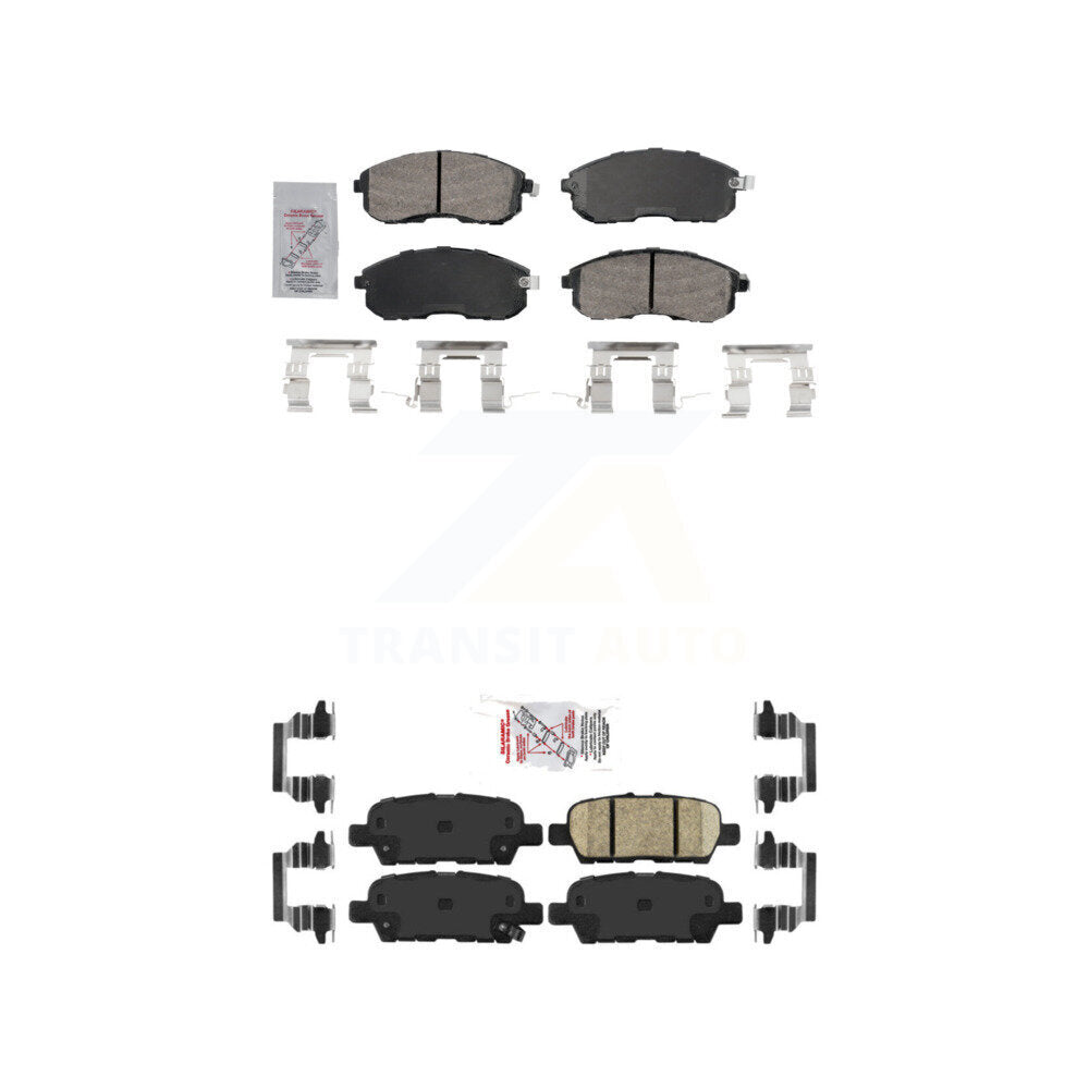 Ceramic Disc Brake Pads Front Rear Kit For Nissan Sentra Altima 350Z INFINITI