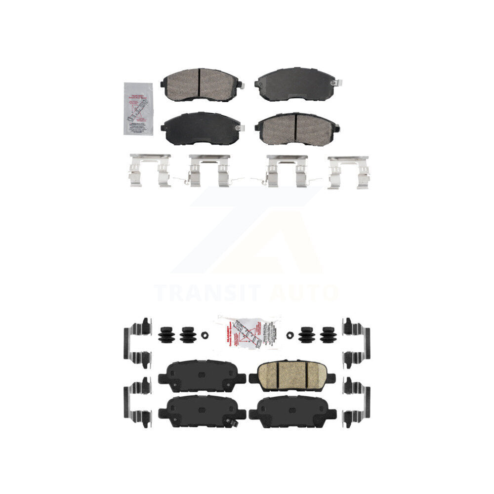 Ceramic Disc Brake Pads Front Rear Kit For Nissan Sentra Altima 350Z INFINITI