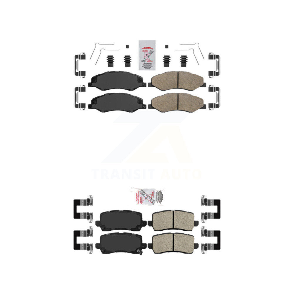 Ceramic Disc Brake Pads Front Rear Kit For 2021-2023 Honda Odyssey
