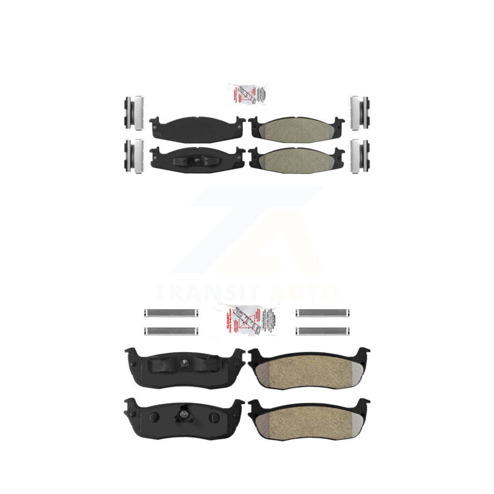 Semi-Metallic Disc Brake Pads Front Rear Kit For 1996 Ford F-150