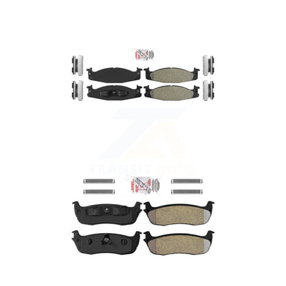 Semi-Metallic Disc Brake Pads Front Rear Kit For 1996 Ford F-150