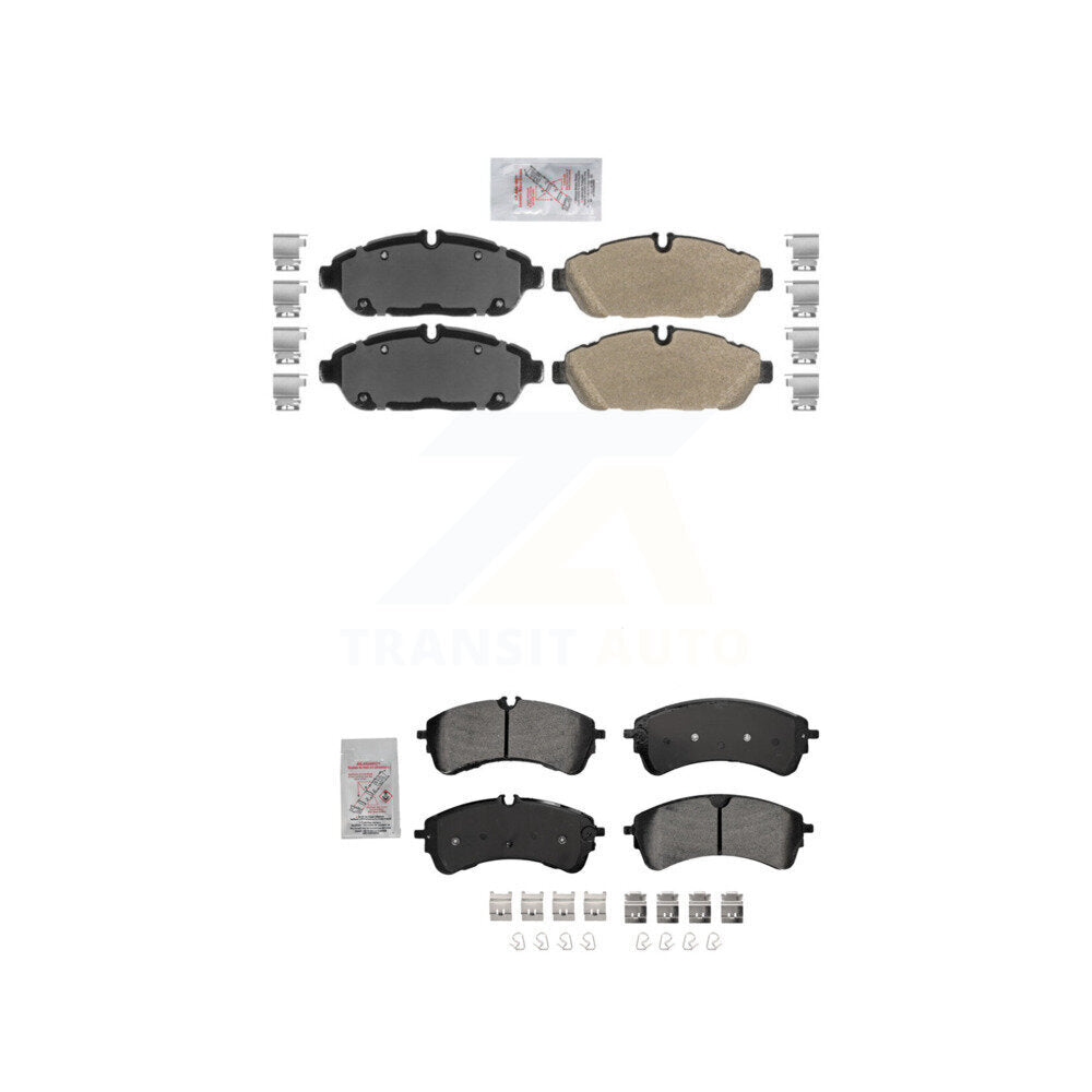 Semi-Metallic Disc Brake Pads Front Rear Kit For Ford Transit-250 Transit-150 HD