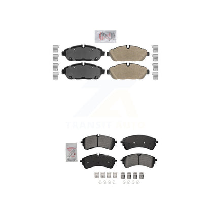 Semi-Metallic Disc Brake Pads Front Rear Kit For Ford Transit-250 Transit-150 HD