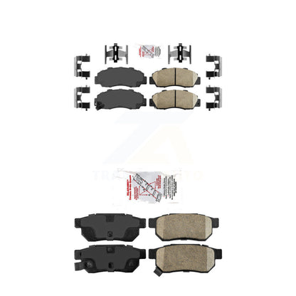 Ceramic Disc Brake Pads Front Rear Kit For 1992-1993 Acura Integra GS-R