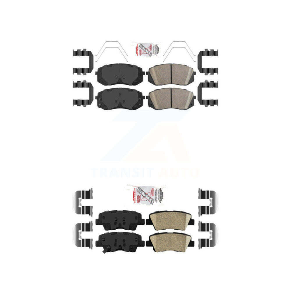Ceramic Disc Brake Pads Front Rear Kit For 2016 Hyundai Sonata GAS engine