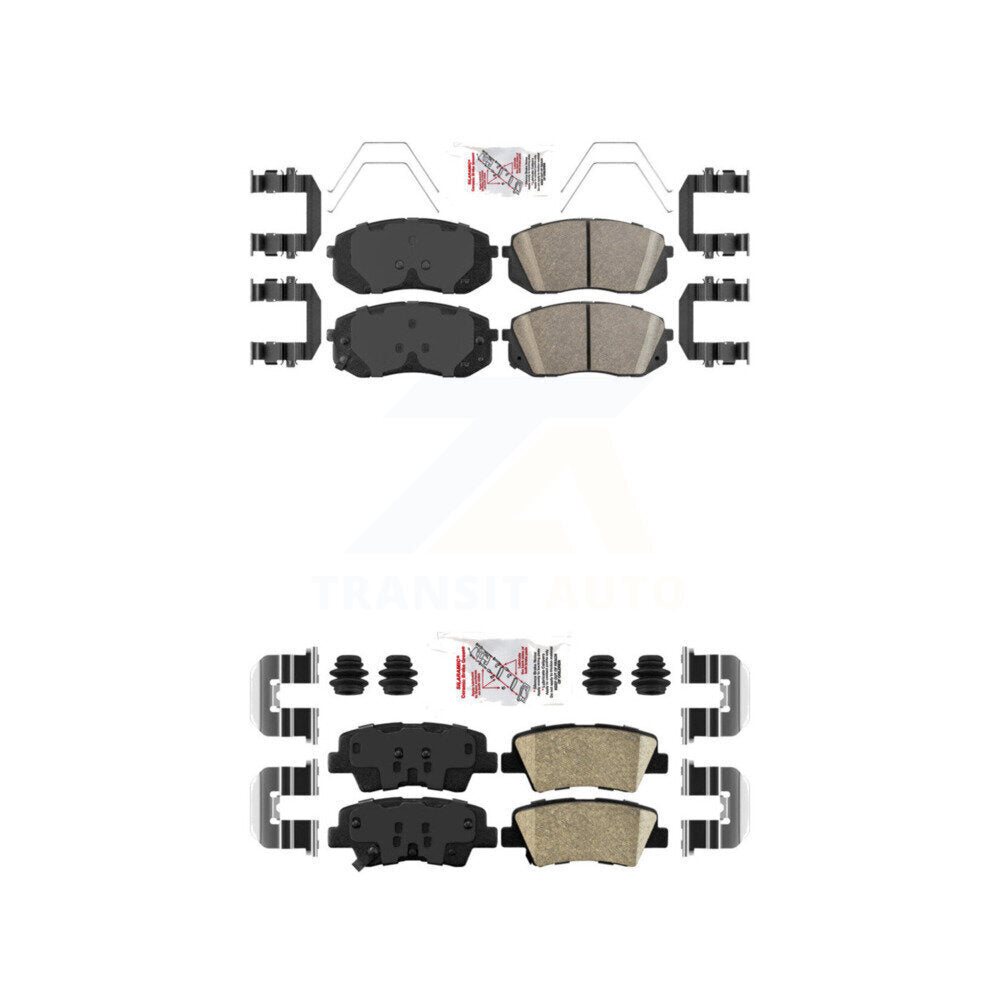 Ceramic Disc Brake Pads Front Rear Kit For 2016 Hyundai Sonata GAS engine