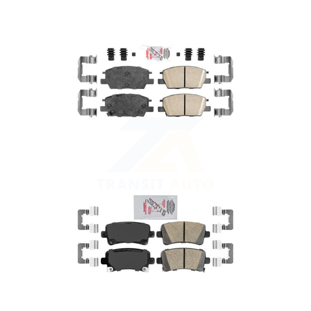 Ceramic Disc Brake Pads Front Rear Kit For 2016 Chevrolet Malibu Carryover Model