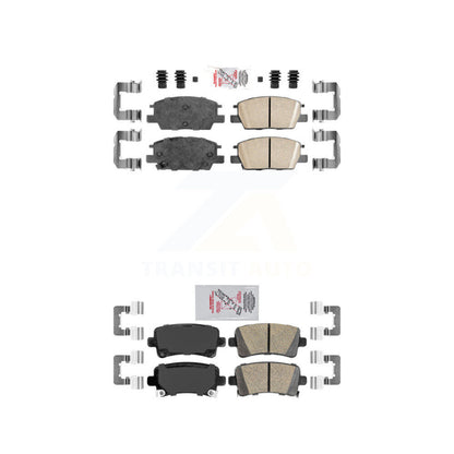 Ceramic Disc Brake Pads Front Rear Kit For 2016 Chevrolet Malibu Carryover Model