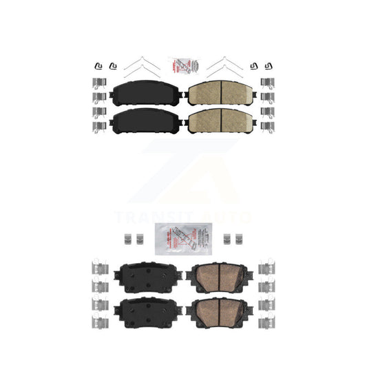 Ceramic Disc Brake Pads Front Rear Kit For Toyota Highlander Sienna RAV4 Prime