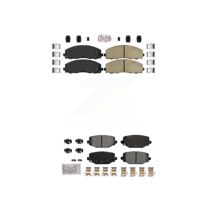 Ceramic Semi-Metallic Disc Brake Pads Front Rear Kit For Dodge Grand Caravan &