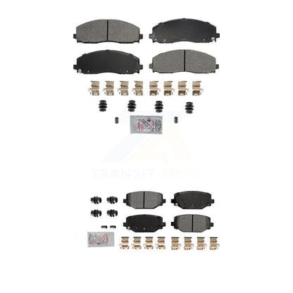 Semi-Metallic Disc Brake Pads Front Rear Kit For Dodge Grand Caravan Journey &