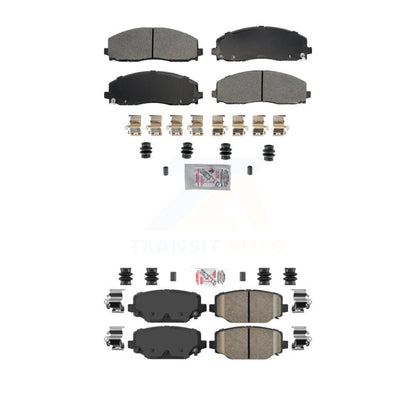 Semi-Metallic Ceramic Disc Brake Pads Front Rear Kit For Dodge Grand Caravan &