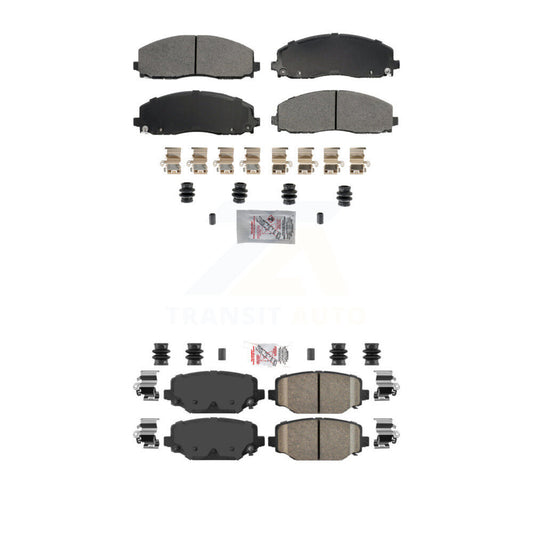 Semi-Metallic Ceramic Disc Brake Pads Front Rear Kit For Dodge Grand Caravan &