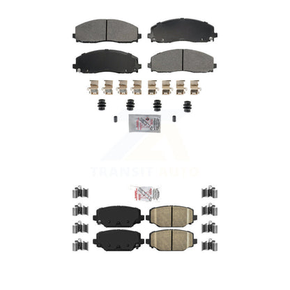 Semi-Metallic Ceramic Disc Brake Pads Front Rear Kit For Dodge Grand Caravan &