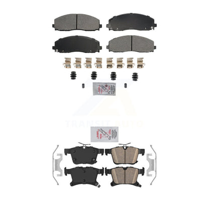 Semi-Metallic Ceramic Disc Brake Pads Front Rear Kit For Chrysler Pacifica Grand