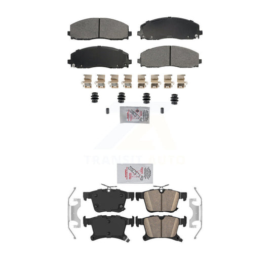 Semi-Metallic Ceramic Disc Brake Pads Front Rear Kit For Chrysler Pacifica Grand