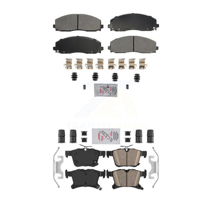 Semi-Metallic Ceramic Disc Brake Pads Front Rear Kit For Chrysler Pacifica Grand