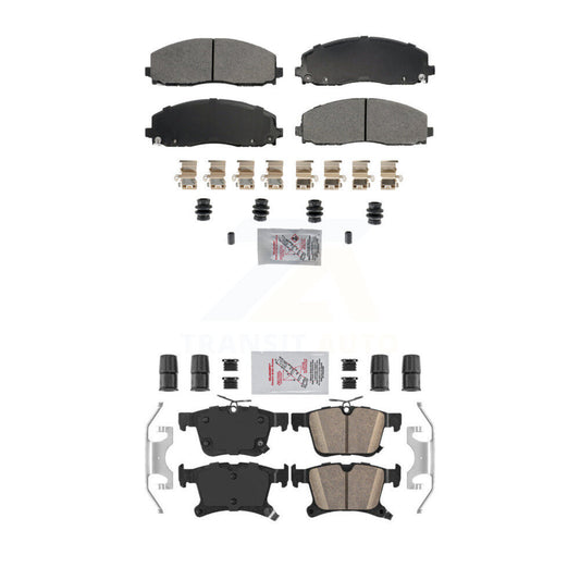 Semi-Metallic Ceramic Disc Brake Pads Front Rear Kit For Chrysler Pacifica Grand