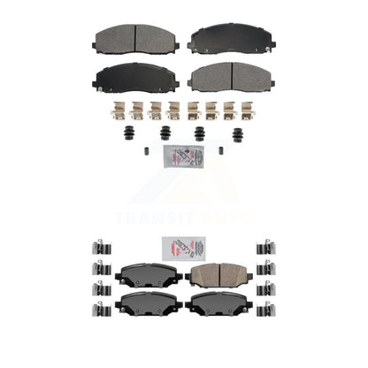 Semi-Metallic Ceramic Disc Brake Pads Front Rear Kit For Jeep Wrangler