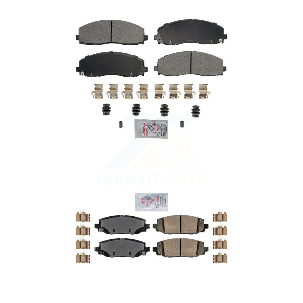 Semi-Metallic Ceramic Disc Brake Pads Front Rear Kit For Jeep Wrangler