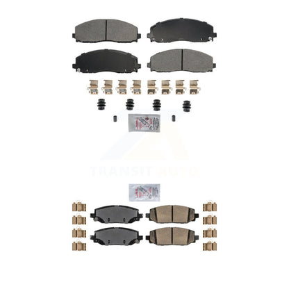 Semi-Metallic Ceramic Disc Brake Pads Front Rear Kit For Jeep Wrangler