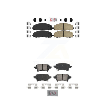 Ceramic Disc Brake Pads Front Rear Kit For Jeep Wrangler Gladiator