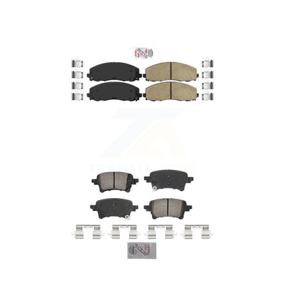 Ceramic Disc Brake Pads Front Rear Kit For Jeep Wrangler Gladiator
