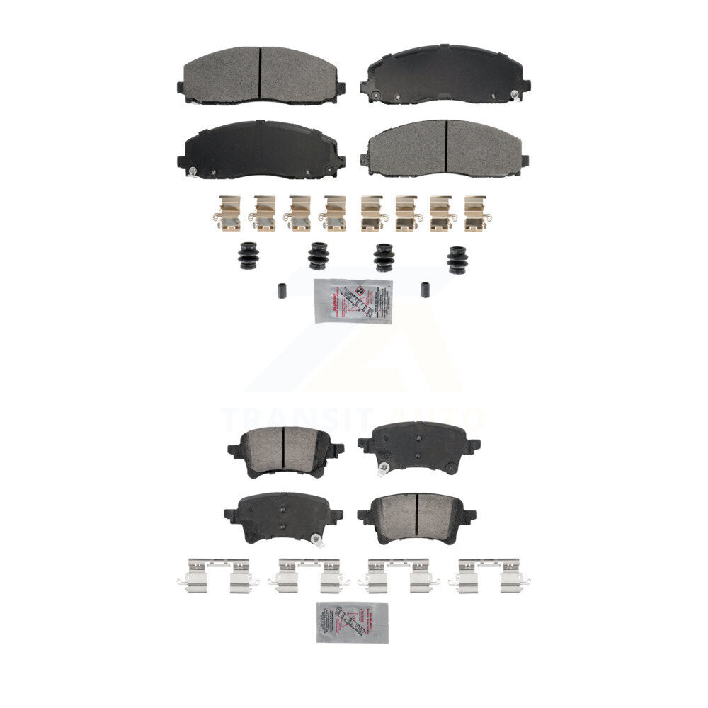 Semi-Metallic Ceramic Disc Brake Pads Front Rear Kit For Jeep Wrangler Gladiator