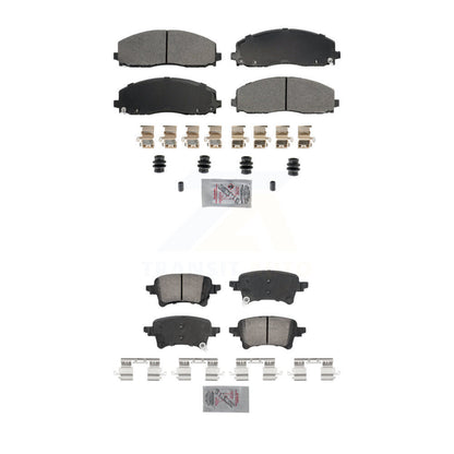 Semi-Metallic Ceramic Disc Brake Pads Front Rear Kit For Jeep Wrangler Gladiator