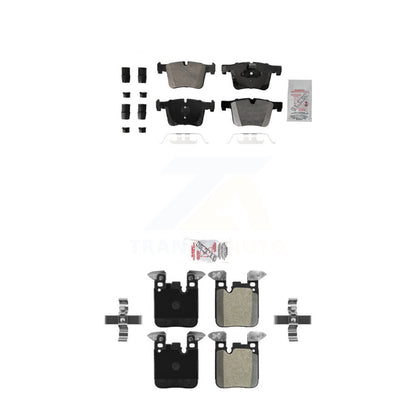 Semi-Metallic Disc Brake Pads Front Rear Kit For 2012 BMW 328i Sedan with 2.0L