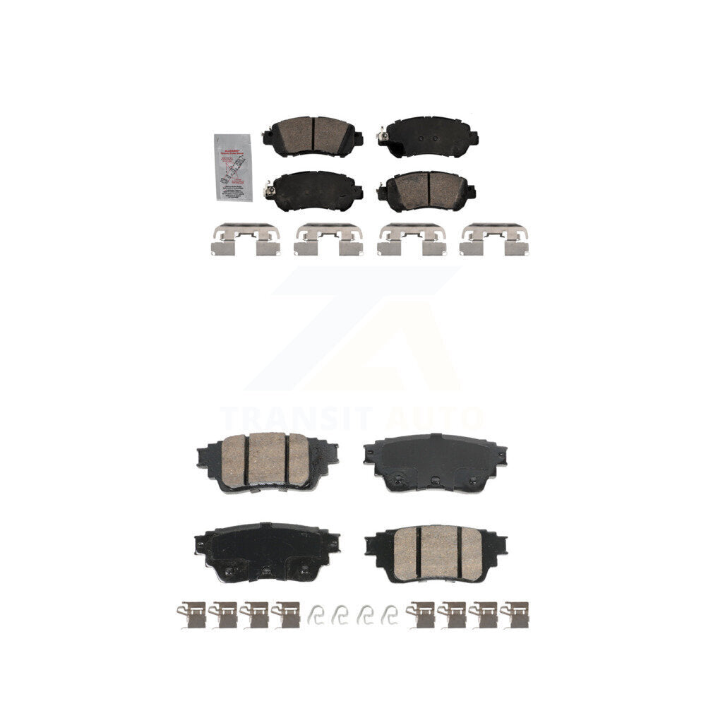 Ceramic Disc Brake Pads Front Rear Kit For 21-23 Nissan Kicks Drum rear brakes