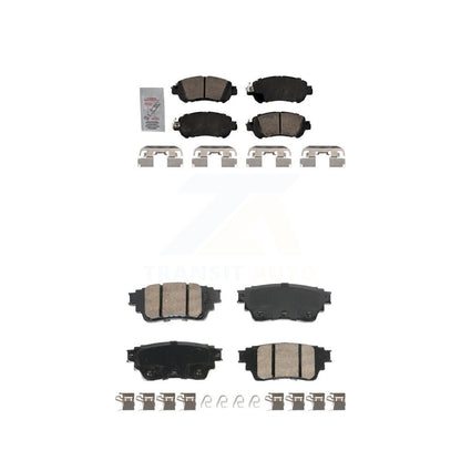 Ceramic Disc Brake Pads Front Rear Kit For 21-23 Nissan Kicks Drum rear brakes