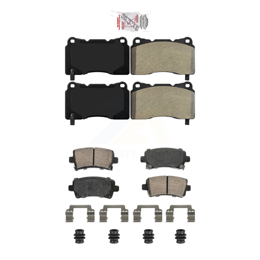 Semi-Metallic Ceramic Disc Brake Pads Front Rear Kit For Buick Regal Cadillac