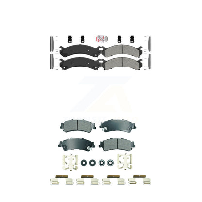 Semi-Metallic Disc Brake Pads Front Rear Kit For Cadillac DTS DeVille GMC Sierra