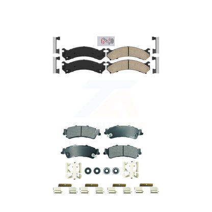 Ceramic Semi-Metallic Disc Brake Pads Front Rear Kit For Cadillac DTS DeVille