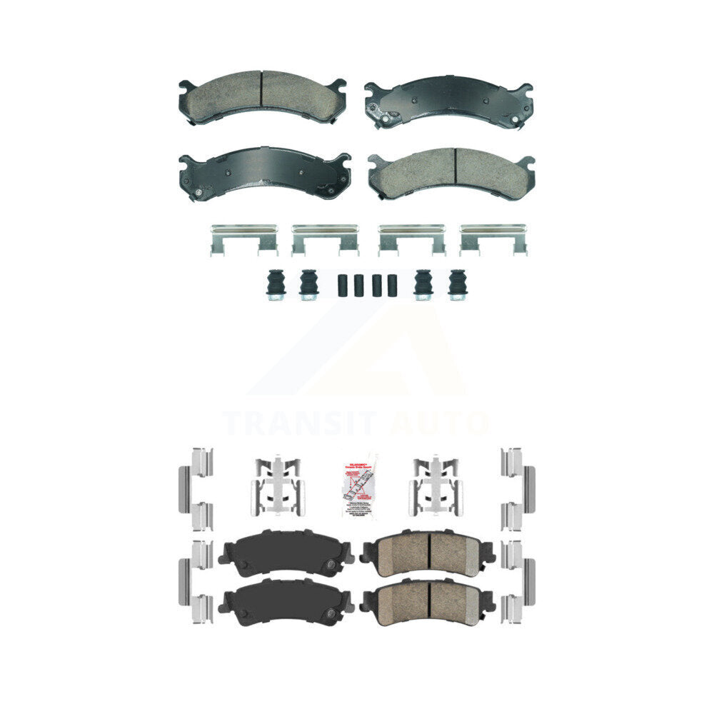 Ceramic Disc Brake Pads Front Rear Kit For Cadillac DTS DeVille GMC Sierra 3500