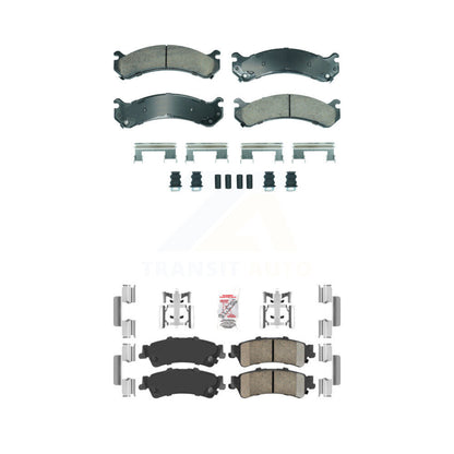 Ceramic Disc Brake Pads Front Rear Kit For Cadillac DTS DeVille GMC Sierra 3500