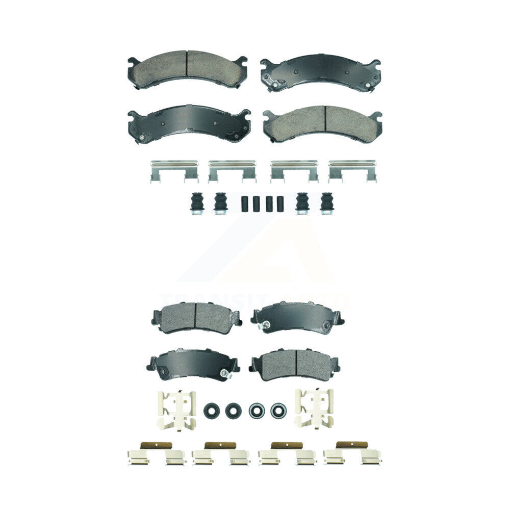 Ceramic Semi-Metallic Disc Brake Pads Front Rear Kit For Cadillac DTS DeVille